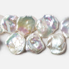 15x15-18x17mm Off White Keshi Freshwater Pearls 15 inch 48 pieces - Beadsofcambay.com