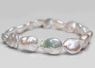 15x19-20x15mm Off White Straight Drill Baroque Freshwater Pearl 16 inch 21 pcs - Beadsofcambay.com