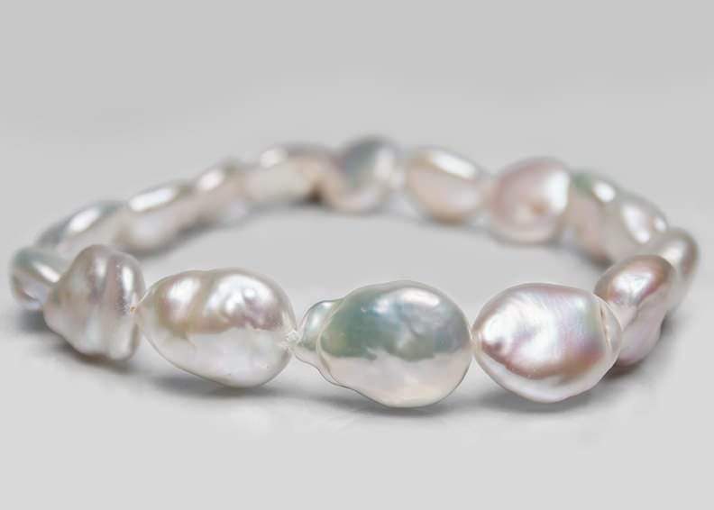 15x19-20x15mm Off White Straight Drill Baroque Freshwater Pearl 16 inch 21 pcs - Beadsofcambay.com