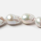 15x20-16x22mm Off White Ultra Baroque 2.5mm Hole Freshwater Pearls 5 pcs - Beadsofcambay.com