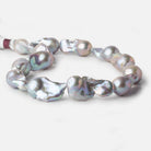 15x27-19x36mm Silver Rose' Ultra Baroque Freshwater Pearl 16 inch 13 pieces A - Beadsofcambay.com