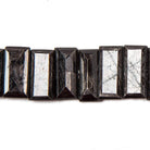 15x7-16x8mm Hypersthene side drilled rectangular emerald cuts 8 inch 27 beads - Beadsofcambay.com