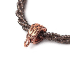 15x7mm Copper Bail with Bark Pattern Set of 4 - Beadsofcambay.com