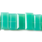 15x7mm Mint Green Chalcedony Emerald Cut Top Drilled Beads 8 in. 27 pieces - Beadsofcambay.com