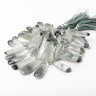 15x8-40x11mm Moss Quartz Faceted Pear Beads 7 inch 59 pieces AA - Beadsofcambay.com
