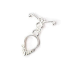 15x8mm Sterling Silver Toggle Fluted Pear Design 1 piece - Beadsofcambay.com