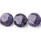 16-18mm Bloodshot Iolite-Sunstone Faceted Coin Beads 8.5 inch 12 pieces - Beadsofcambay.com