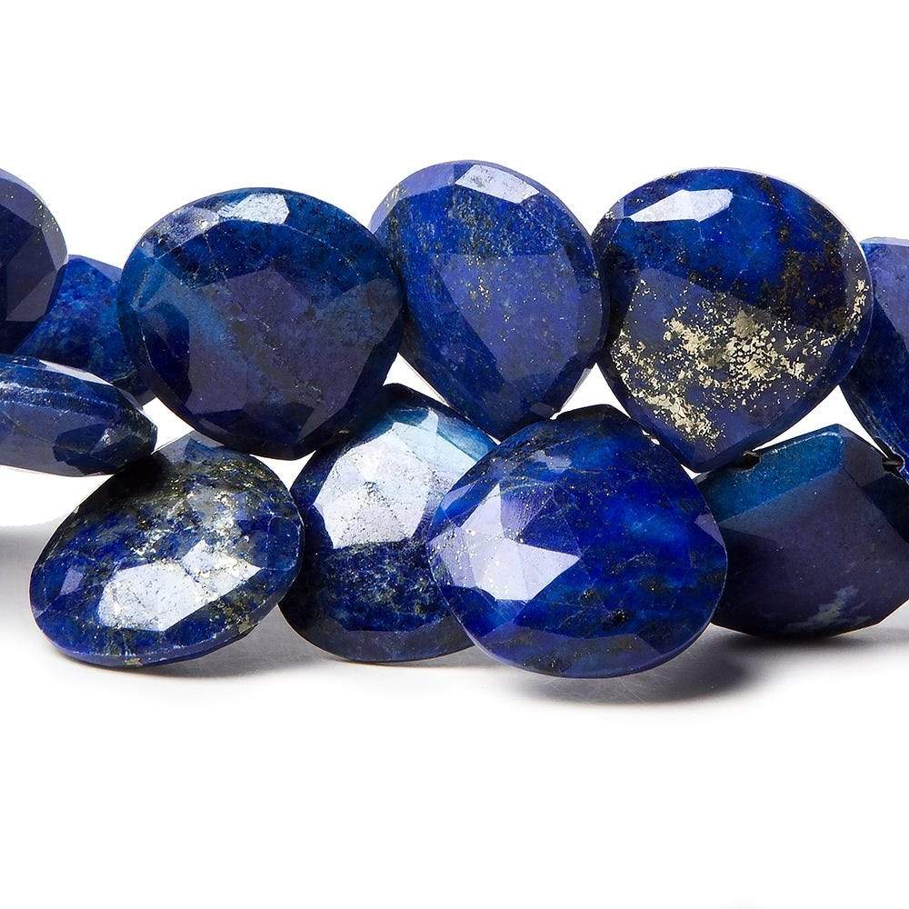 16-18mm Lapis Lazuli Heart Briolette 8 inch 28 pieces - Beadsofcambay.com