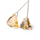 16-19mm Citrine Faceted Trillion Focal Set of 2 Beads - Beadsofcambay.com