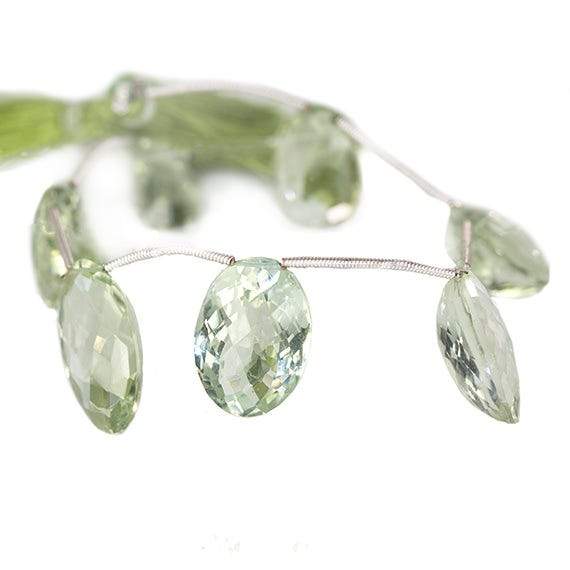 16-20mm Prasiolite Faceted Oval Pavilion Facet Beads 7 pieces - Beadsofcambay.com