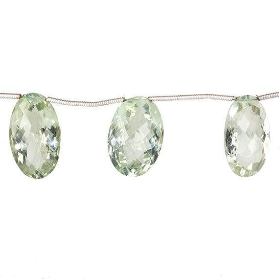 16-20mm Prasiolite Faceted Oval Pavilion Facet Beads 7 pieces - Beadsofcambay.com