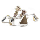 16.6-23mm Silver Leafed MultiColor Drusy Strand 8 inch 7 pieces - Beadsofcambay.com