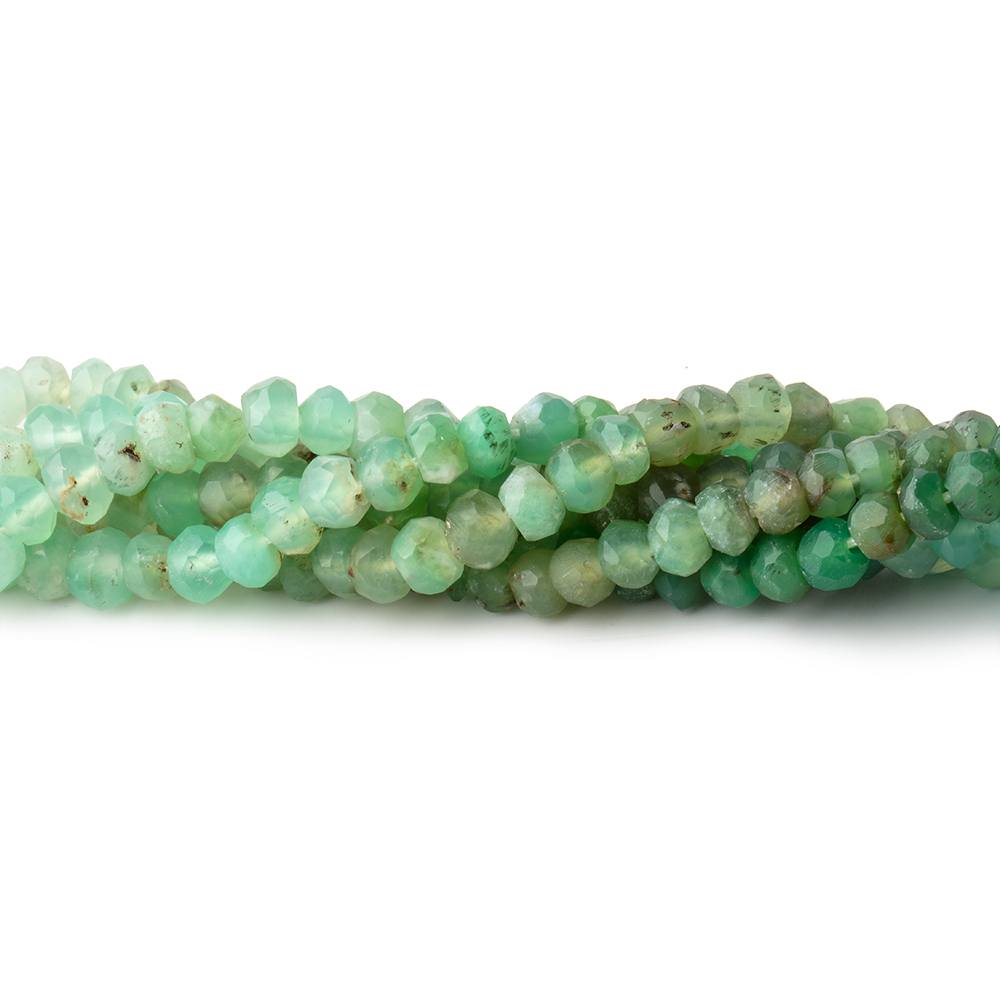 Beadsofcambay 3.5-4mm Chrysoprase Faceted Rondelle Beads 13 inch 125 pieces View 1