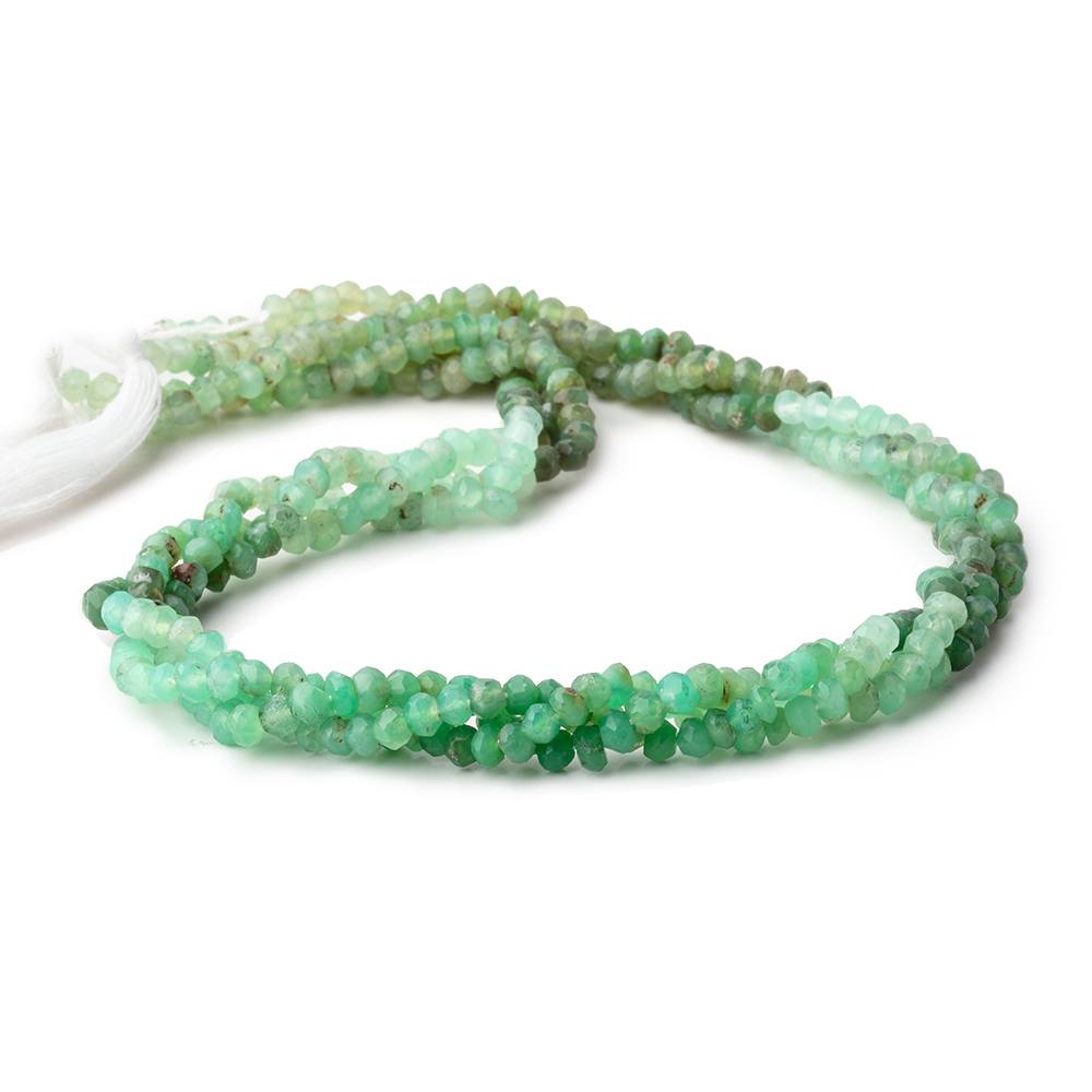 Beadsofcambay 3.5-4mm Chrysoprase Faceted Rondelle Beads 13 inch 125 pieces