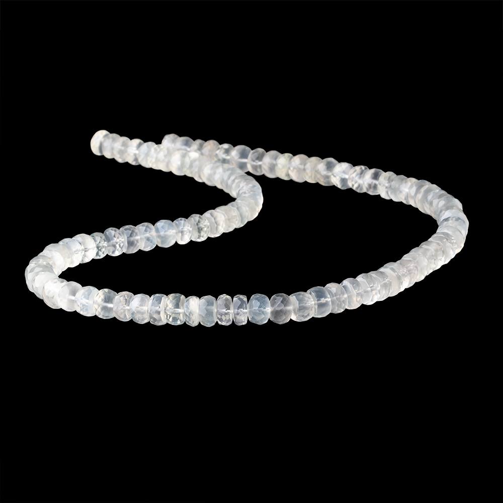 6-6.5mm Ceylon Moonstone Faceted Rondelle Beads 13 inch 80 pieces - BeadsofCambay.com