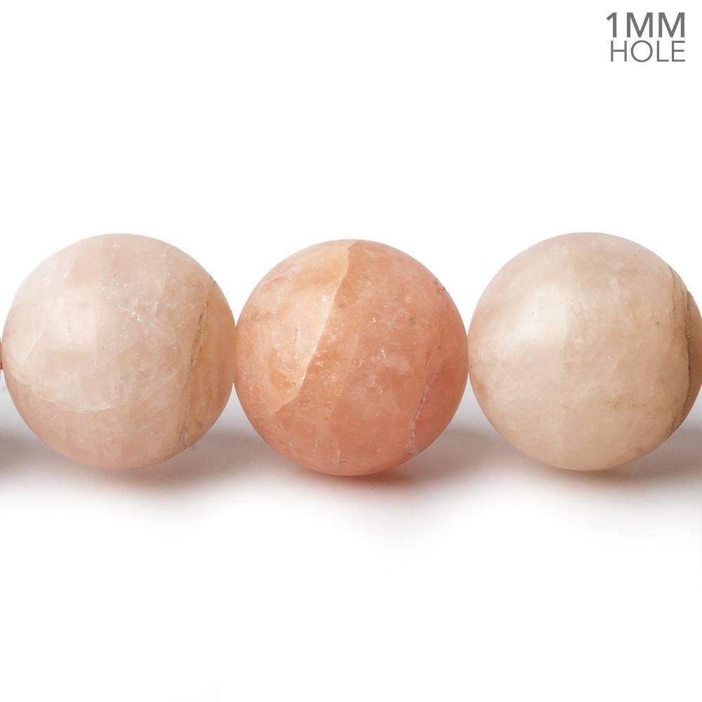 16mm Matte Morganite (Pink Beryl) plain round beads 16 inch 24 pieces Large Hole - Beadsofcambay.com