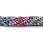 1.6mm Multi Color Sapphire Micro Faceted Round Beads 12.25 inch 218 pieces - Beadsofcambay.com