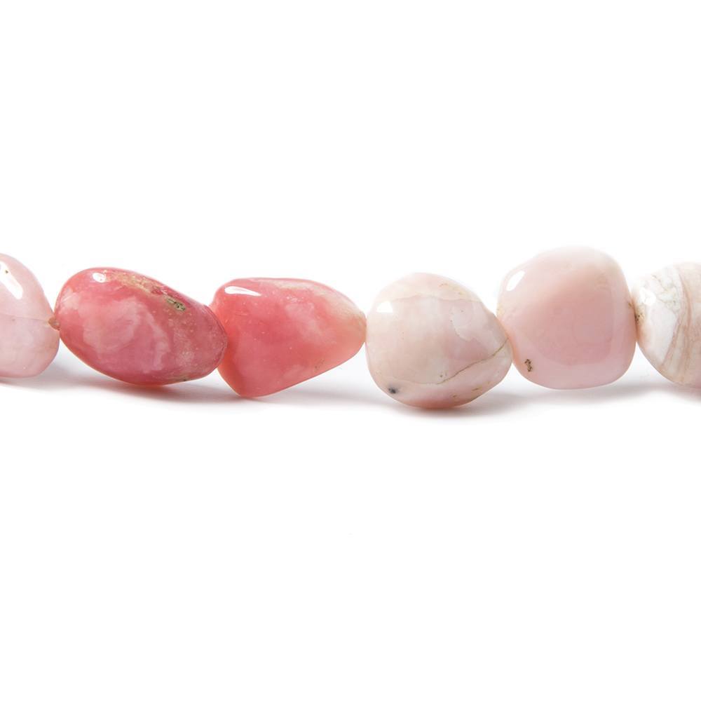 16mm Pink Peruvian Opal Plain Nugget Beads 16 inch 30 beads - Beadsofcambay.com