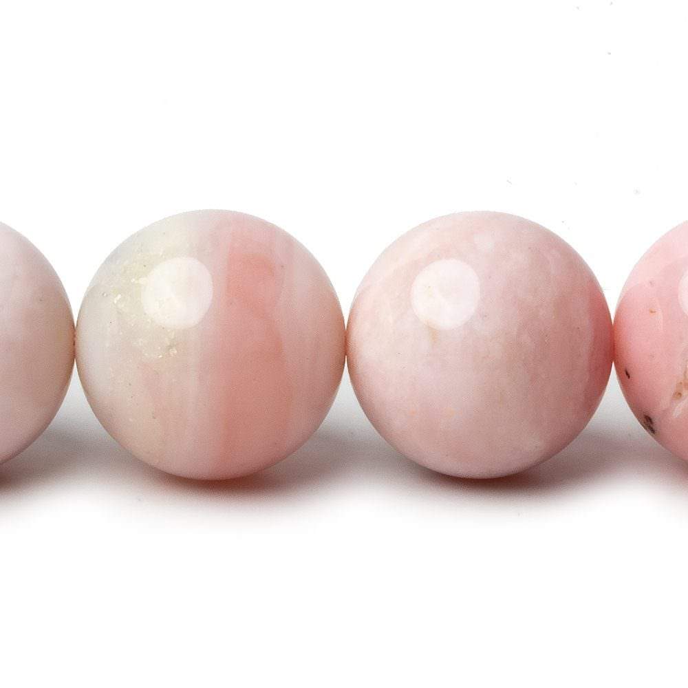16mm Shaded Pink Peruvian Opal plain rounds 16 inch 25 beads AA - Beadsofcambay.com