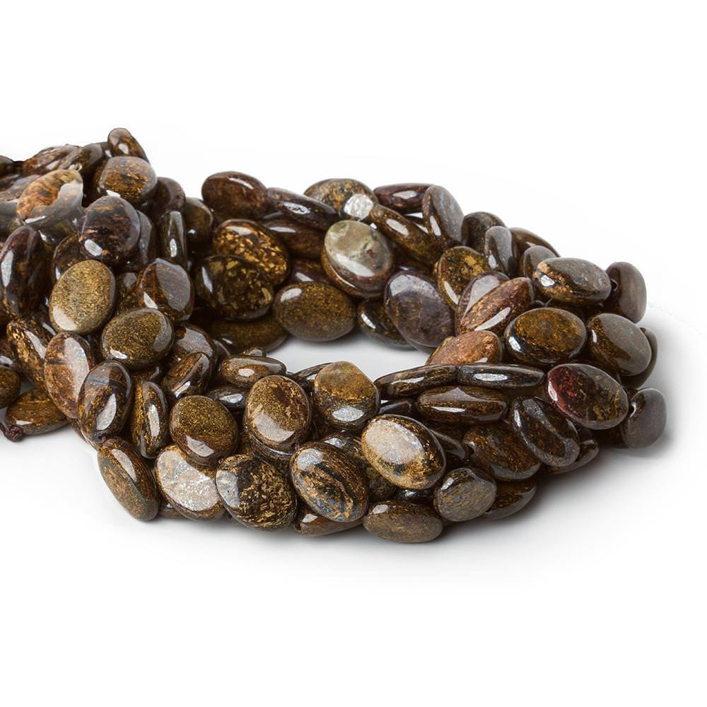 16x10mm Bronzite plain oval beads 15.5 inch 27 pieces - Beadsofcambay.com