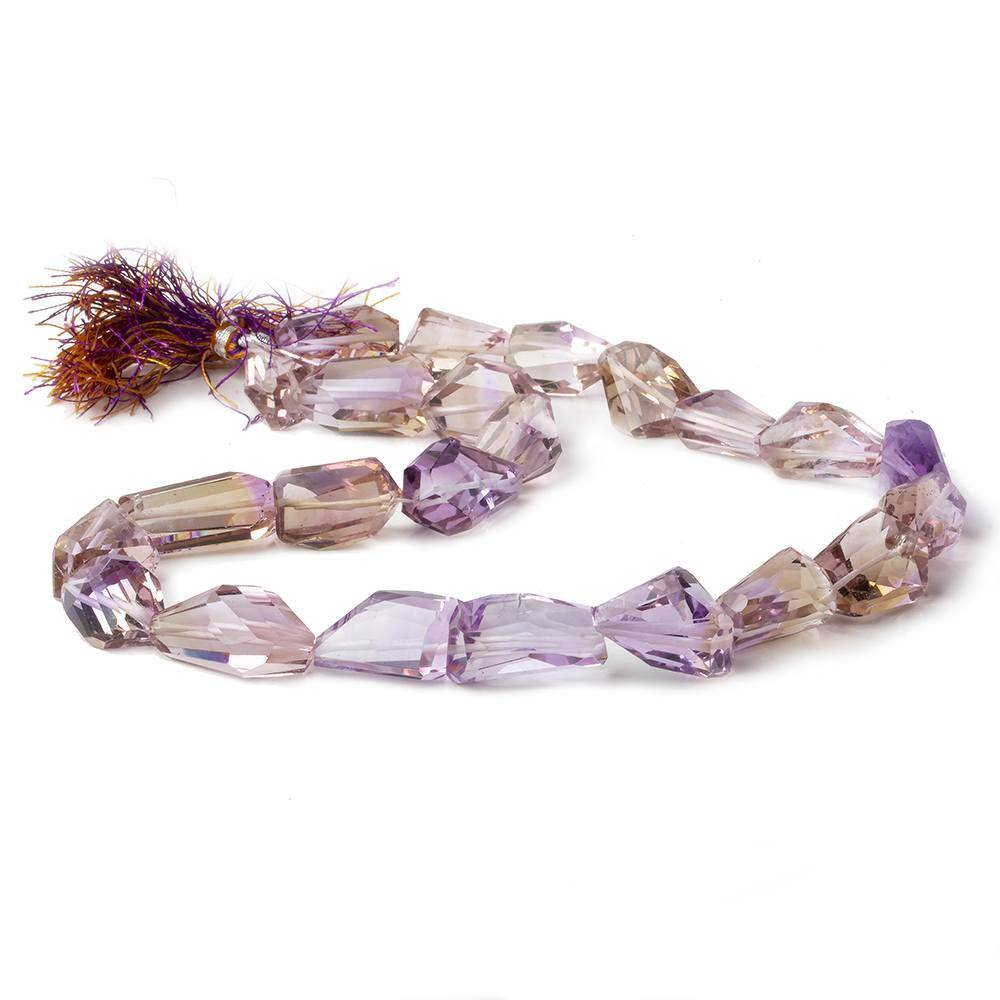 16x11-20x11.5mm Ametrine Faceted Nugget Beads 16 inch 23 pieces AAA - Beadsofcambay.com