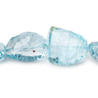 16x11-25x16mm Sky Blue Topaz Concave Faceted Nuggets 9 inch 12 Beads - Beadsofcambay.com