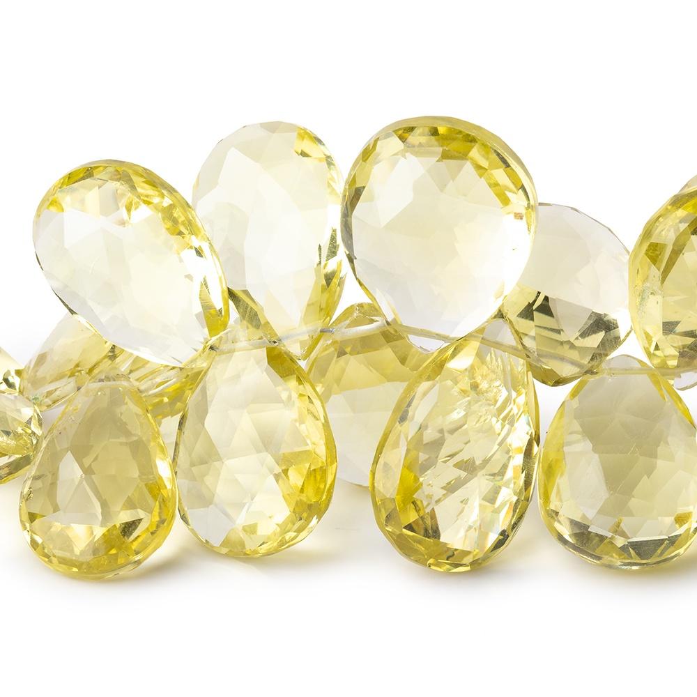 16x12-19x15mm Lemon Quartz Faceted Pear Beads 8 inch 39 pieces AAA - Beadsofcambay.com