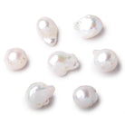 16x12-20x15mm White Ultra Baroque Freshwater Pearl Focal 1 piece - Beadsofcambay.com