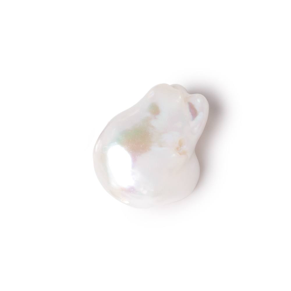 16x12-20x15mm White Ultra Baroque Freshwater Pearl Focal 1 piece - Beadsofcambay.com