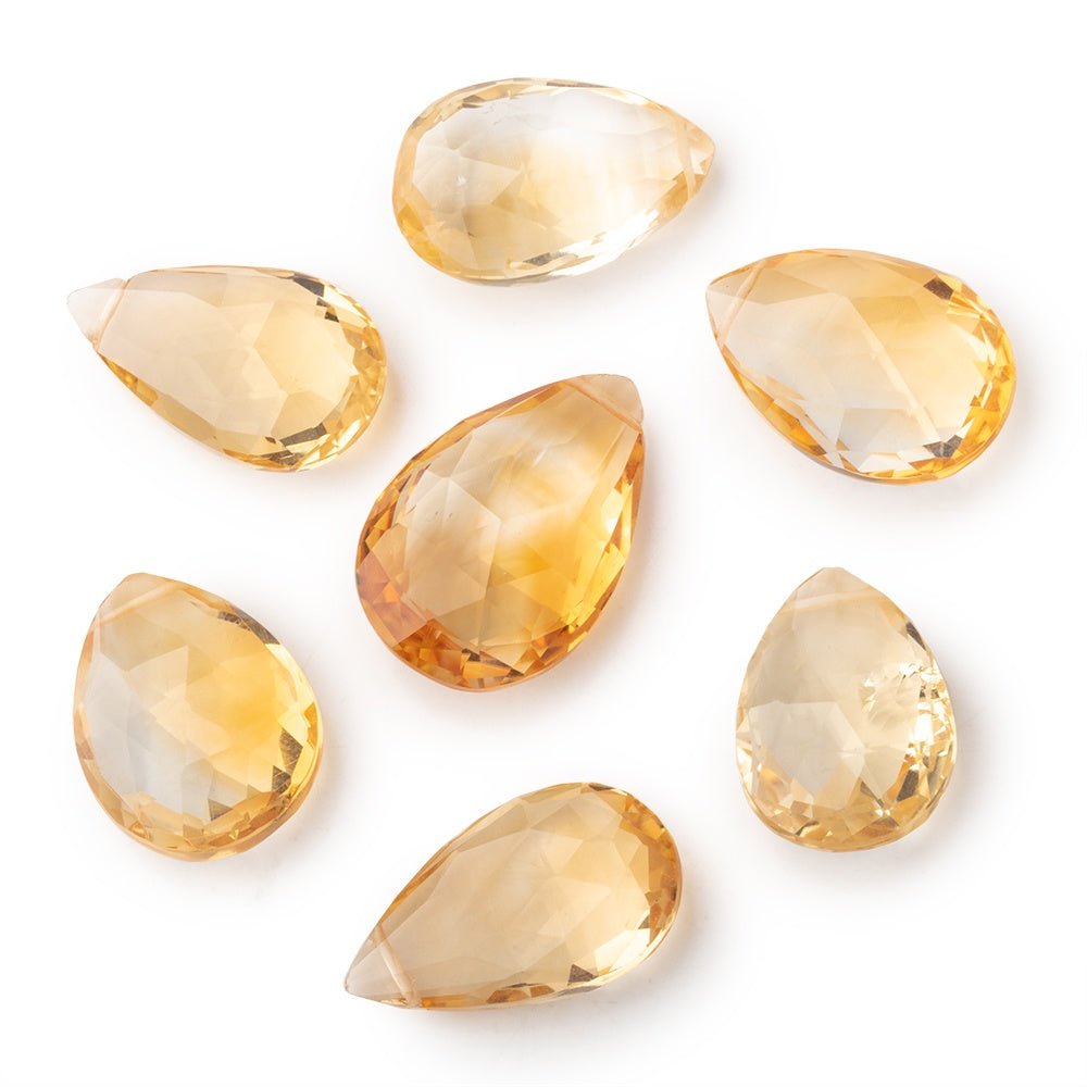 16x12-22x14mm Citrine Faceted Pear Focal Beads 1 piece - Beadsofcambay.com