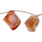 16x12-22x17mm Orange Agate Drusy Freeform Beads 11 pieces - Beadsofcambay.com