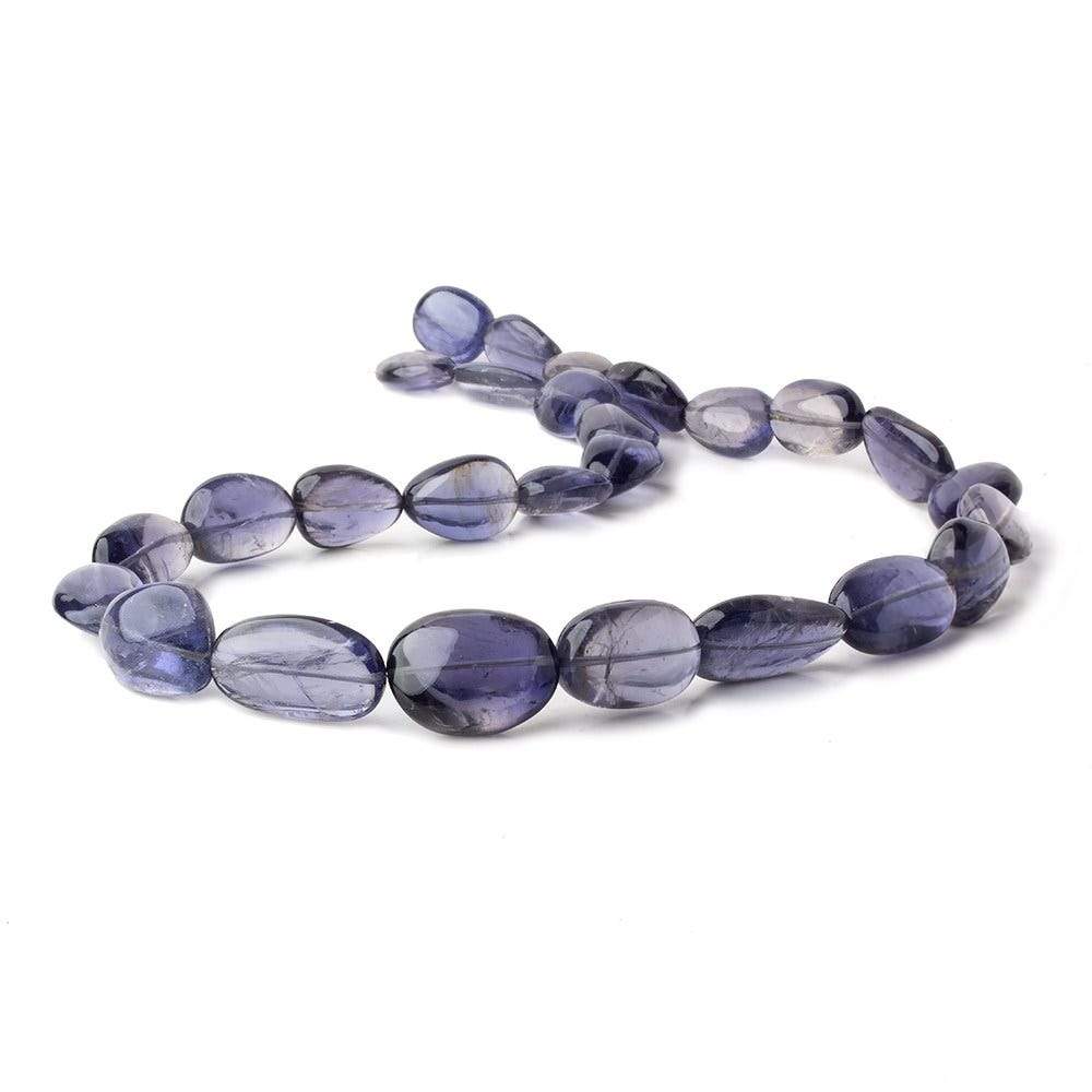 16x12-26x14mm Iolite plain nugget beads 20 inch 27 pieces AA - Beadsofcambay.com