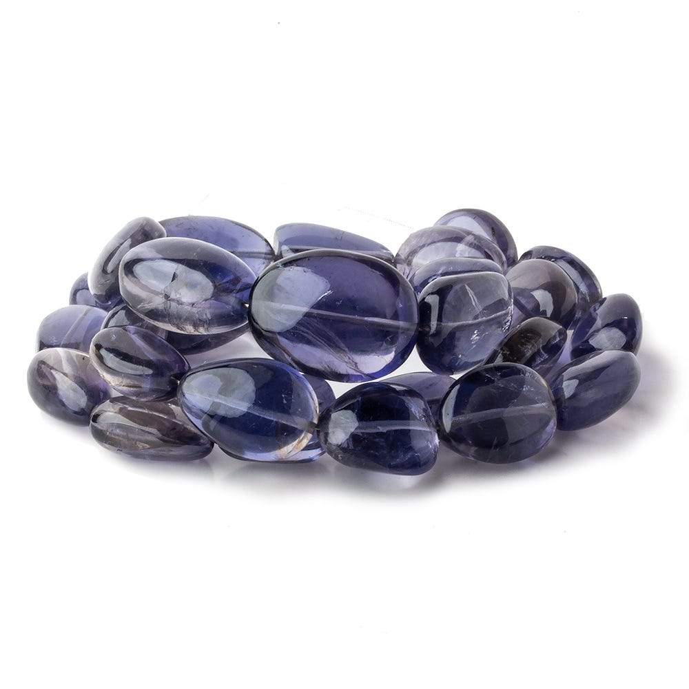 16x12-26x14mm Iolite plain nugget beads 20 inch 27 pieces AA - Beadsofcambay.com