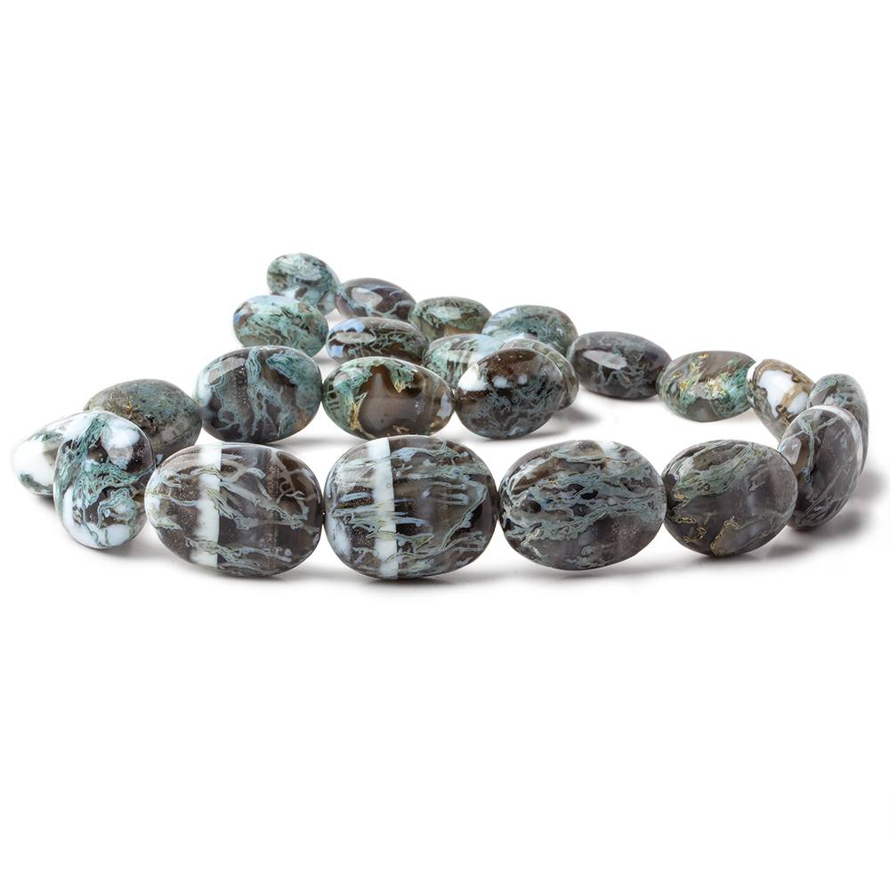 16x12-26x21mm Owyhee Blue Opal plain nuggets 19 inch 23 beads AAA - Beadsofcambay.com