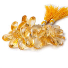 16x12mm Citrine faceted pear briolette beads 6 inch 34 pieces - Beadsofcambay.com