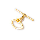 12x16mm Vermeil Toggle Flower Marquise Design 1 piece - Beadsofcambay.com