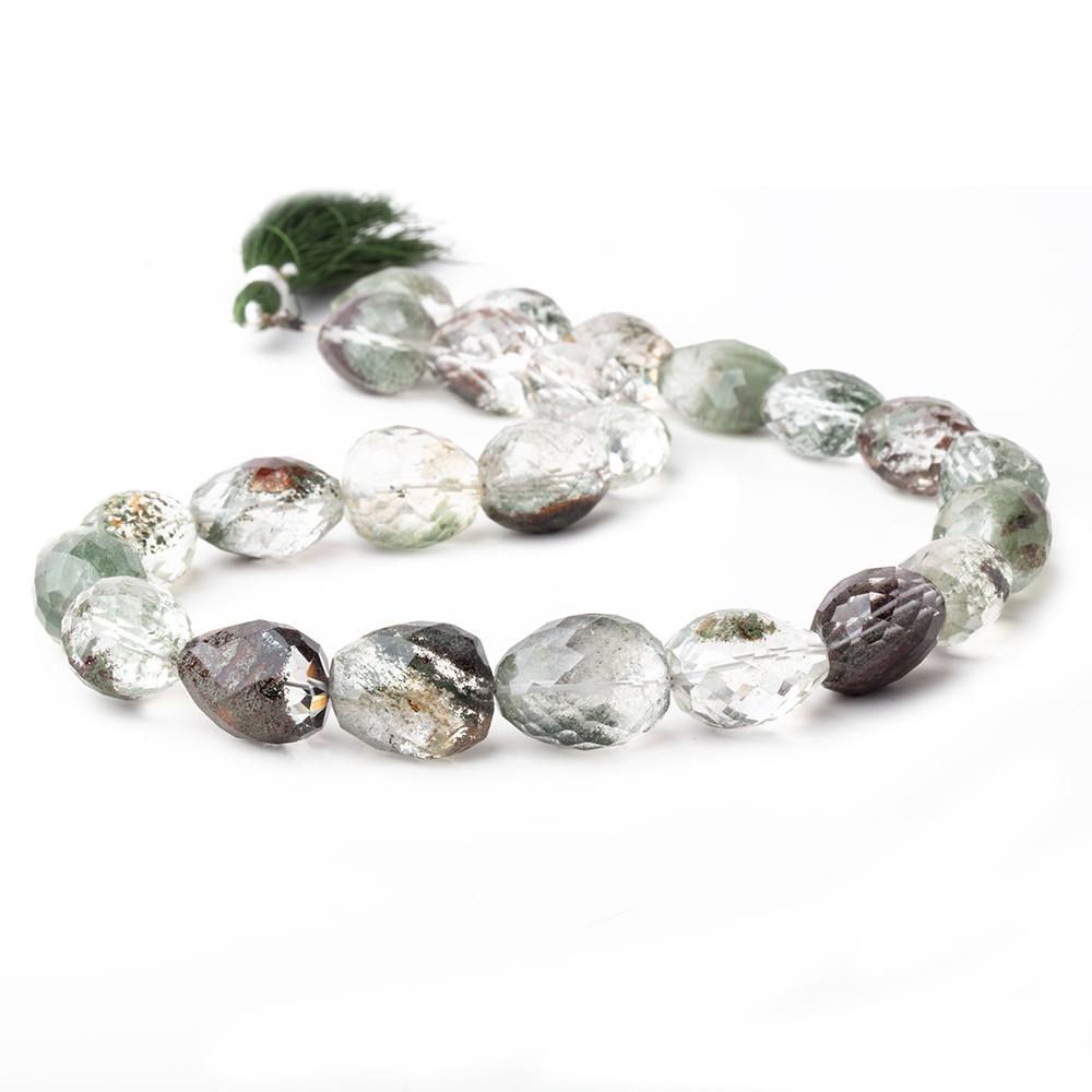 16x13-18x14mm Moss Quartz Faceted Nugget Beads 16 inch 24 pieces AA - Beadsofcambay.com