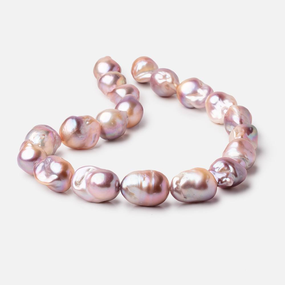16x13-21x16mm Tri-Color Ultra Baroque Freshwater Pearls 15.5 inch 20 pieces AA - Beadsofcambay.com