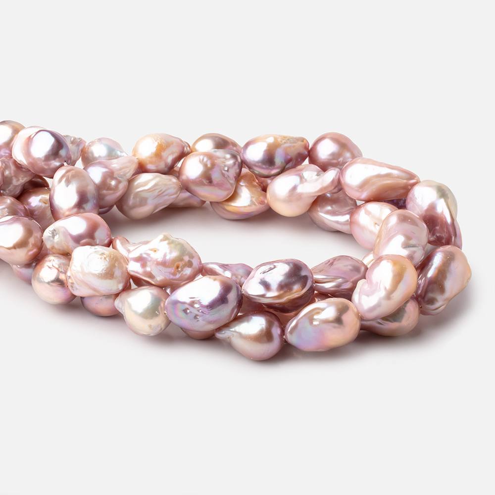 16x13-21x16mm Tri-Color Ultra Baroque Freshwater Pearls 15.5 inch 20 pieces AA - Beadsofcambay.com