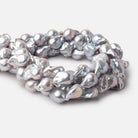 16x13-22x15mm Silver Ultra Baroque Freshwater Pearls 15.5 inch 18 pieces - Beadsofcambay.com