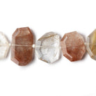16x13-23x13mm Rutilated Quartz Side Drilled Bevel Faceted Flat Nuggets 17 inch 29 pieces AA - Beadsofcambay.com