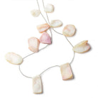 16x13-28x17mm Sorbet Pink Agate Drusy Freeform Beads 11 pieces - Beadsofcambay.com