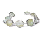 16x13mm Silver Edged White Drusy Slice Strand 10 pieces - Beadsofcambay.com