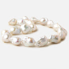 16x17.5-14x23mm Off White Ultra Baroque straight drilled freshwater pearls 15.5 inch 17 pieces AAA - Beadsofcambay.com