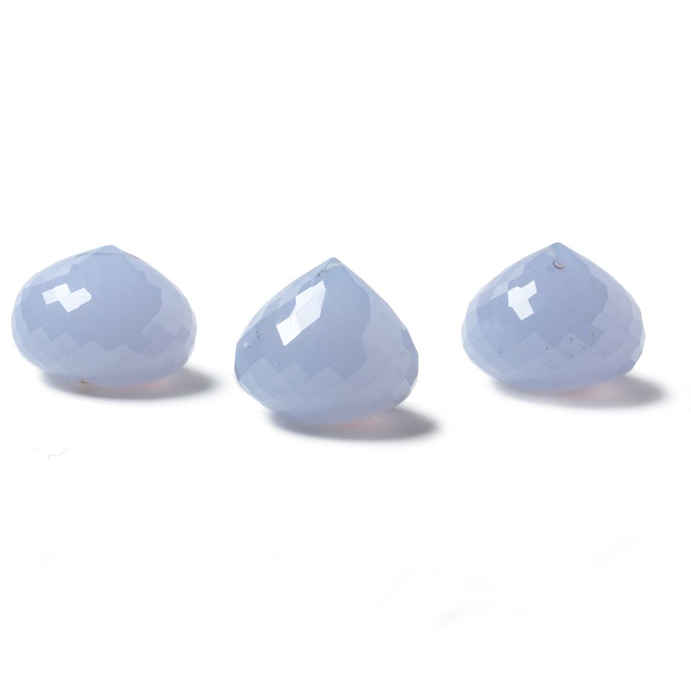 16x19mm Turkish Chalcedony Faceted Candy Kiss Focal Bead 1 piece - Beadsofcambay.com