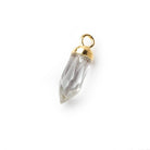 16x5mm Gold Leafed Crystal Quartz Spike Pendant 1 piece - Beadsofcambay.com