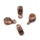 16x6mm Art Nouveau Antiqued Copper Bail Finding 1 piece - Beadsofcambay.com