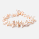 16x7-29x9mm Peach Side Drill Biwa Freshwater Pearls 15 inch 48 Beads - Beadsofcambay.com