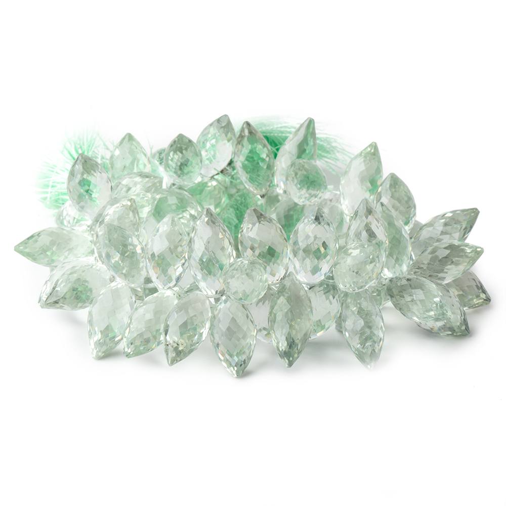 16x8-19x8mm Prasiolite Faceted Marquise Beads 8 inch 65 pieces AAA - Beadsofcambay.com