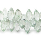 16x8-19x8mm Prasiolite Faceted Marquise Beads 8 inch 65 pieces AAA - Beadsofcambay.com